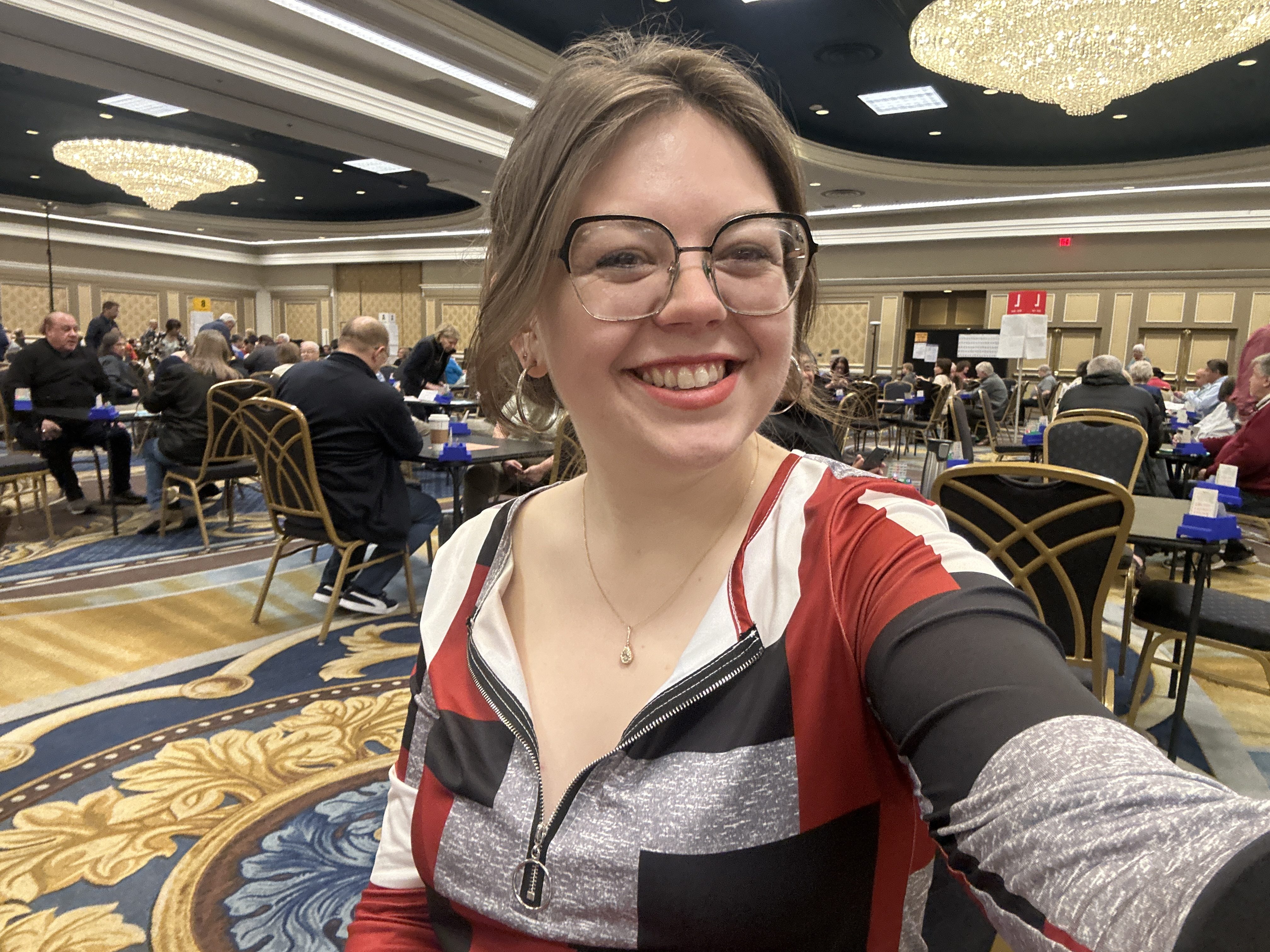 Morgan Waiting For Mixed Pairs To Start