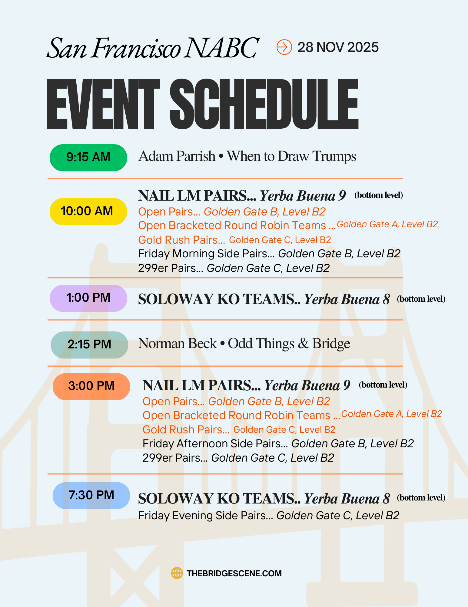 Nov 28 Schedule