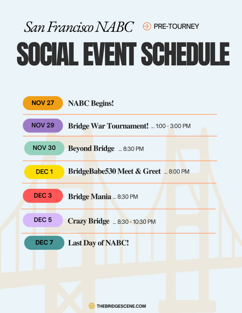 NABC Social Schedule